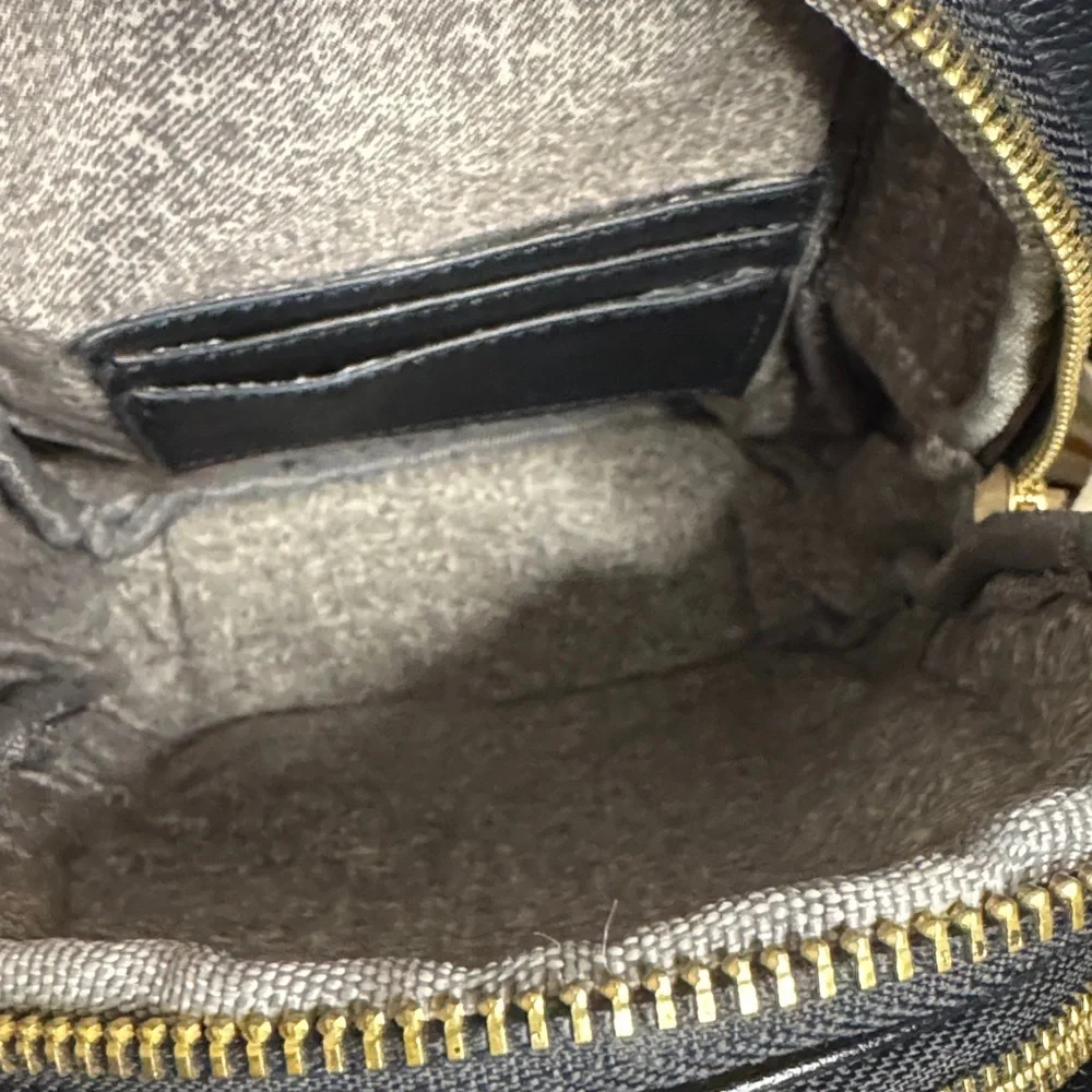 Elegant Faux Black Leather Crossbody Bag